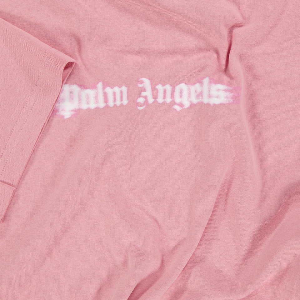 Palm Angels Kids Girls  T-Shirt Old Pink