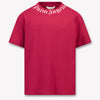 Palm Angels Kids Girls  T-Shirt Bordeaux