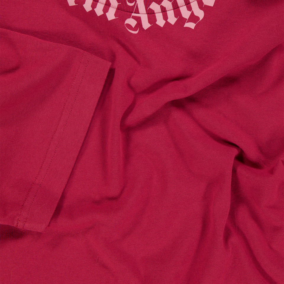 Palm Angels Kinder Meisjes T-Shirt In Bordeaux