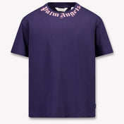 Palm Angels Kinder Meisjes T-Shirt In Navy