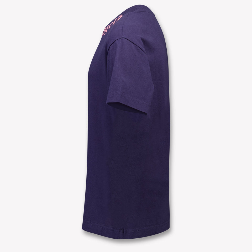 Palm Angels Kinder Meisjes T-Shirt In Navy