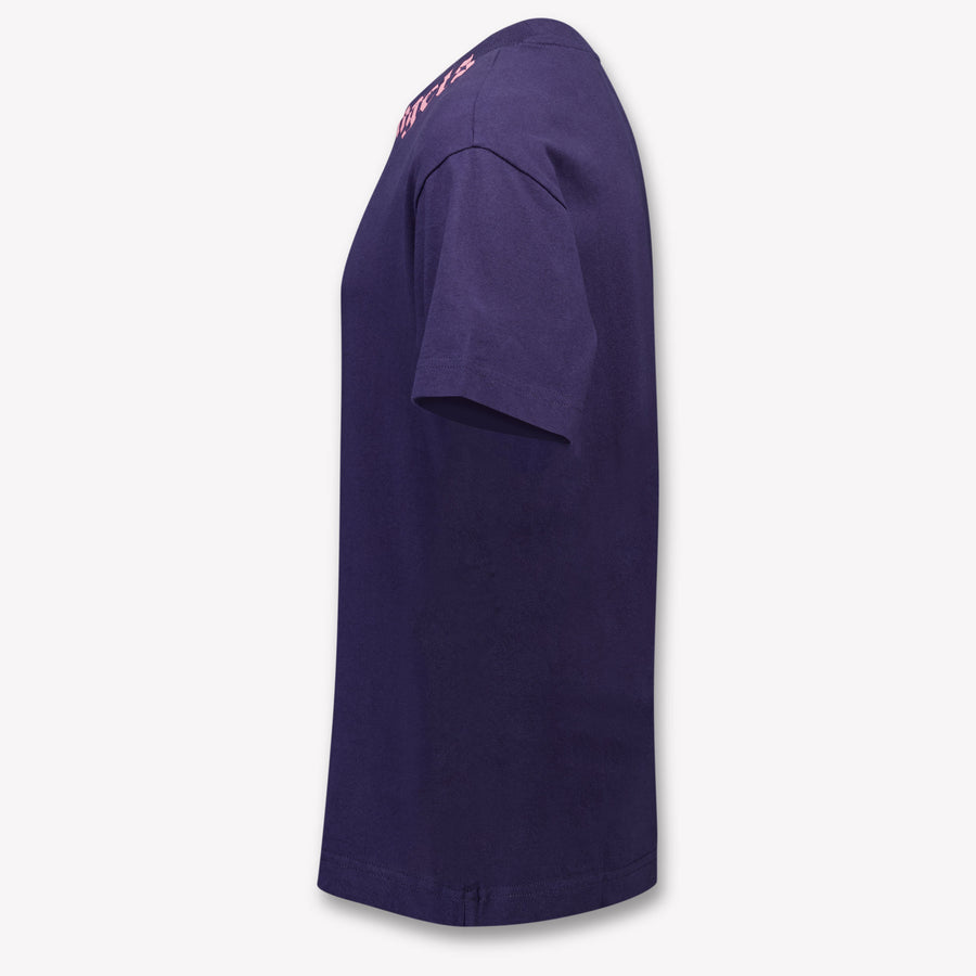 Palm Angels Kinder Meisjes T-Shirt In Navy
