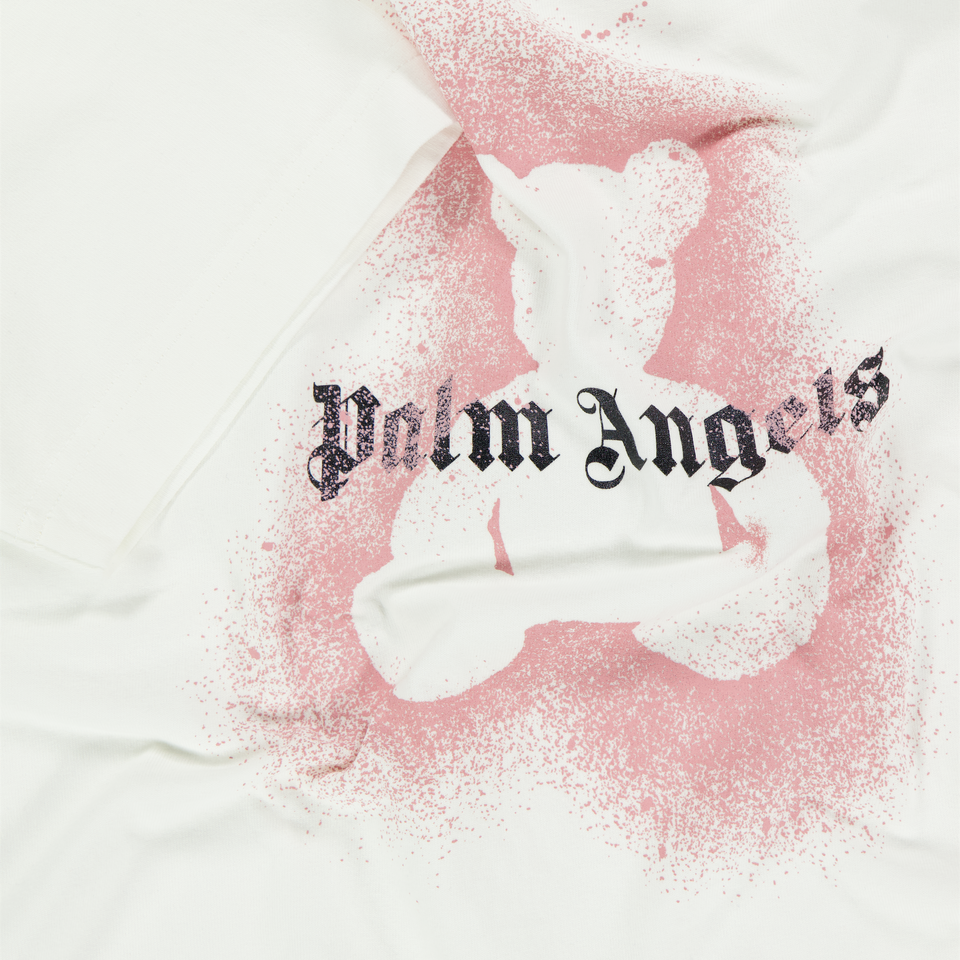 Palm Angels Kids Girls  T-Shirt Offwhite