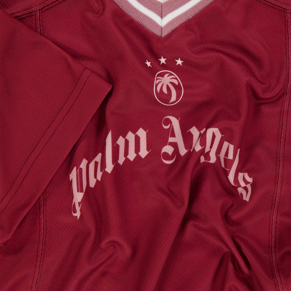 Palm Angels Kinder Meisjes T-Shirt In Bordeaux