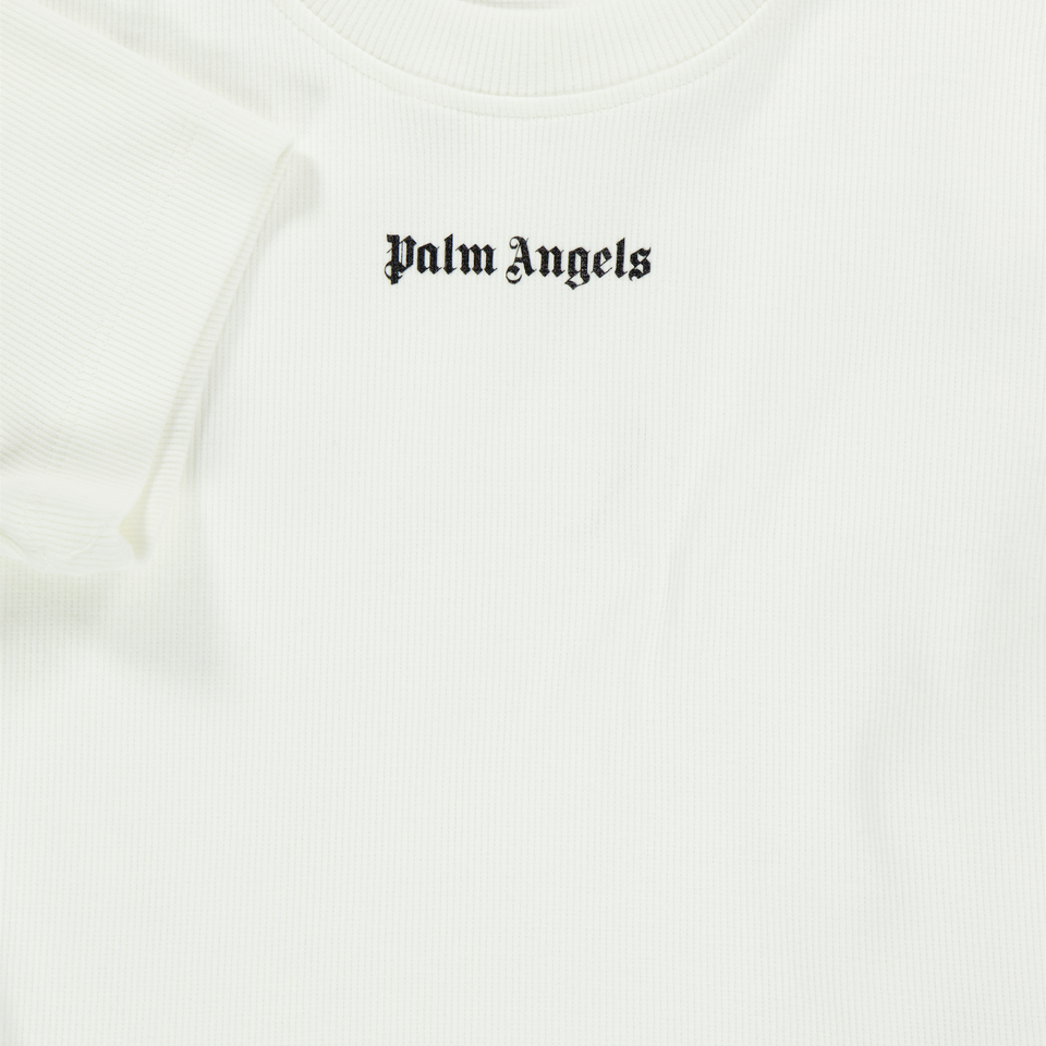 Palm Angels Kinder Meisjes T-Shirt In Off White