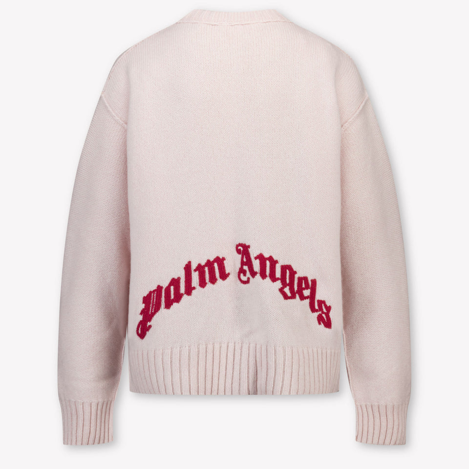 Palm Angels Kids Girls Sweater Light Pink