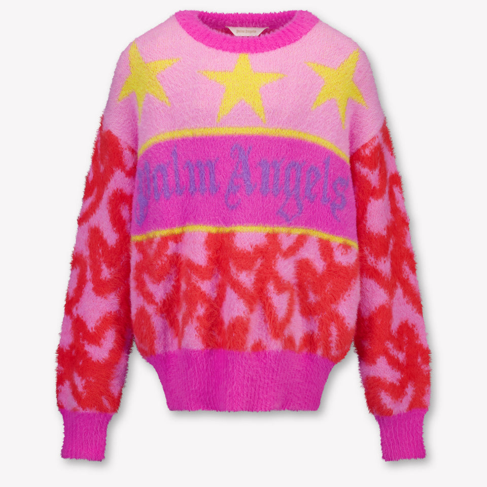 Palm Angels Kids Girls Sweater Light Pink