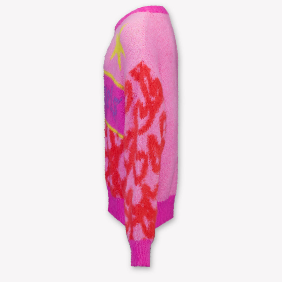 Palm Angels Kids Girls Sweater Light Pink