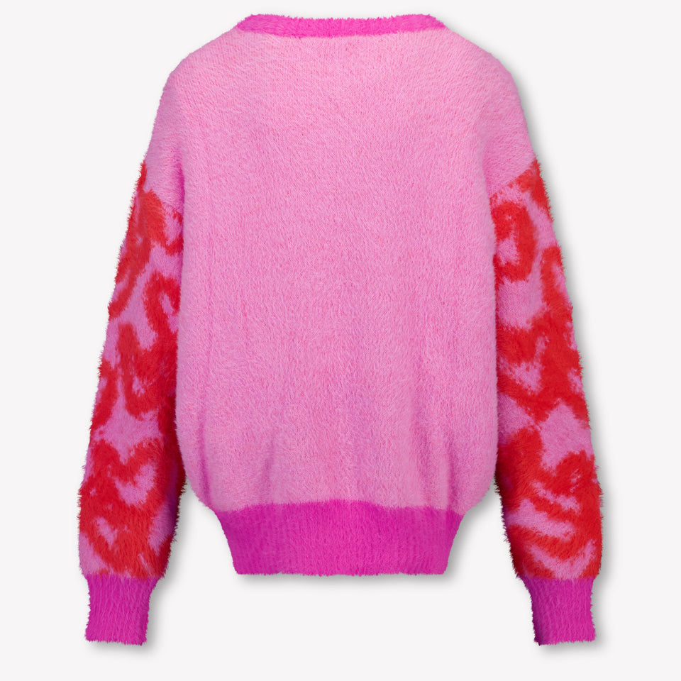 Palm Angels Kids Girls Sweater Light Pink