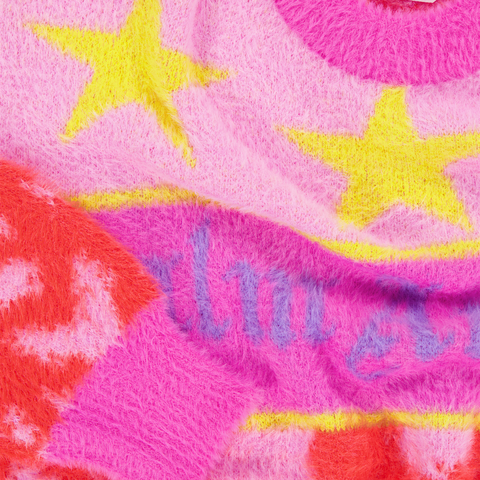 Palm Angels Kids Girls Sweater Light Pink