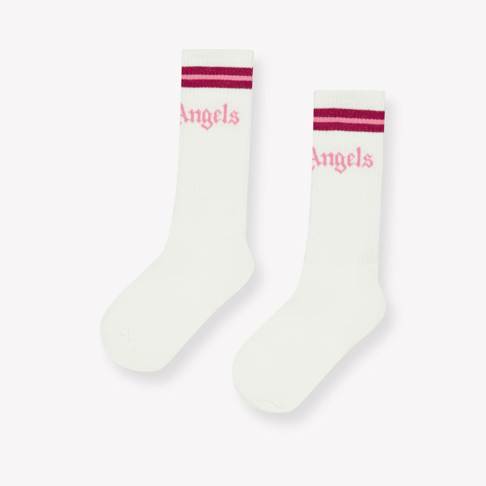 Palm Angels Kids Girls  Socks Offwhite