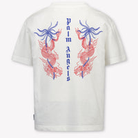 Palm Angels Kids Boys  T-Shirt Offwhite