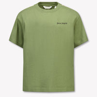 Palm Angels Kids Boys  T-Shirt Army