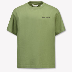 Palm Angels Kids Boys  T-Shirt Army