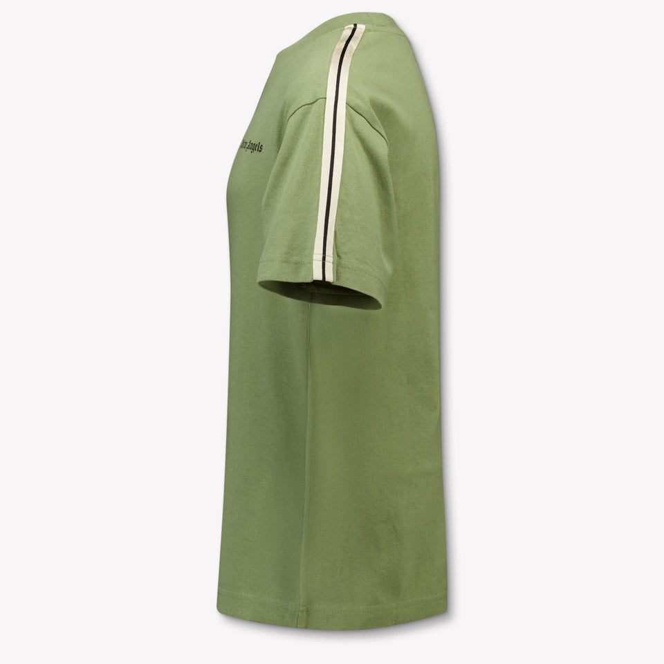 Palm Angels Kids Boys  T-Shirt Army