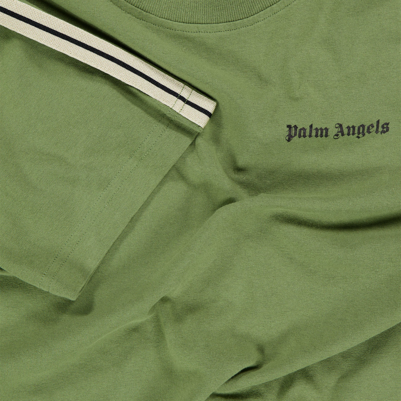 Palm Angels Kids Boys  T-Shirt Army
