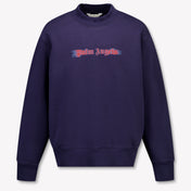 Palm Angels Kids Boys Sweater  Navy