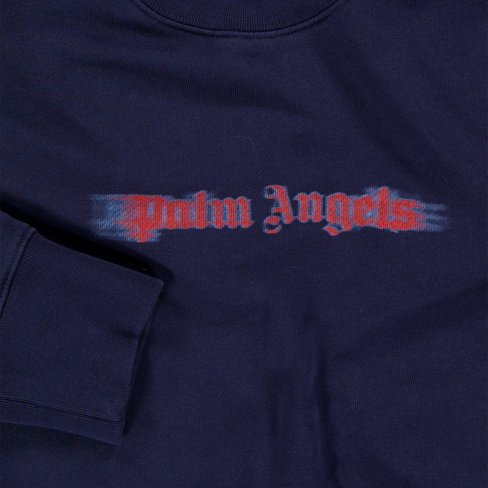 Palm Angels Kids Boys Sweater  Navy