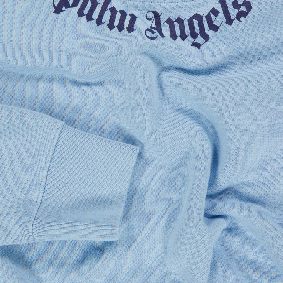 Palm Angels Kids Boys Sweater  Light Blue