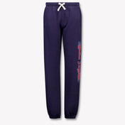 Palm Angels Kids Boys  Pants Navy