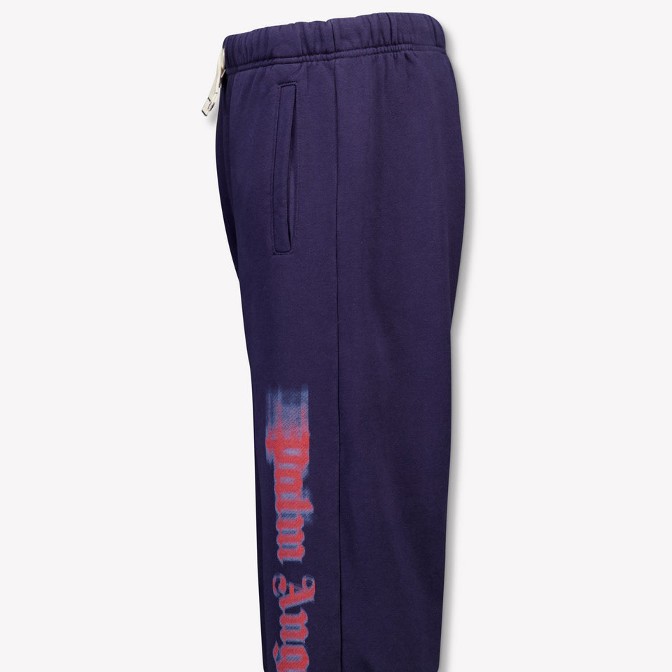 Palm Angels Kids Boys  Pants Navy