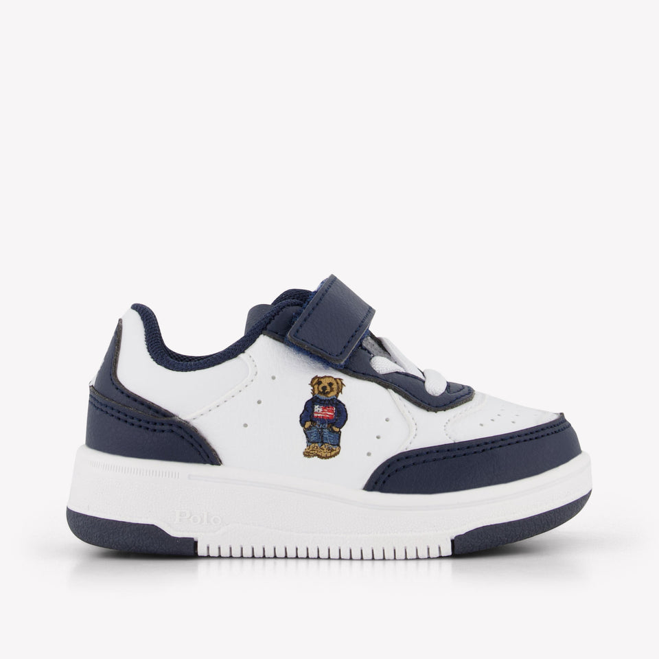 Ralph Lauren Masters Court Ii Jongens Sneakers In Wit