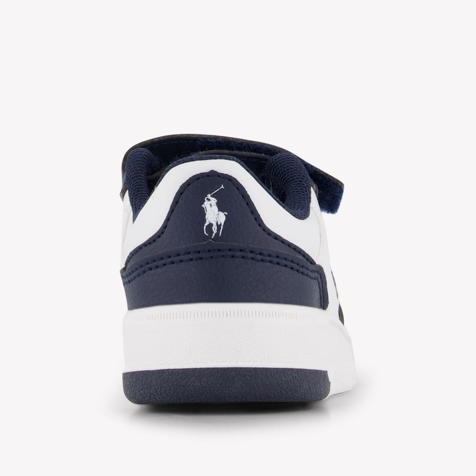 Ralph Lauren Masters Court Ii Jongens Sneakers In Wit