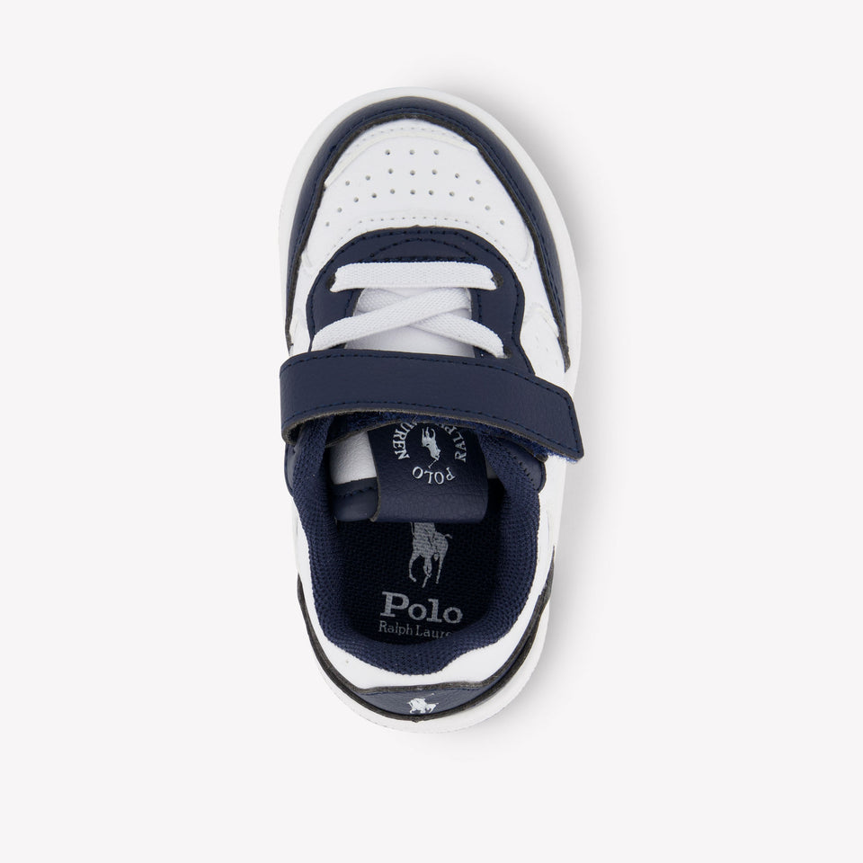 Ralph Lauren Masters Court Ii Jongens Sneakers In Wit