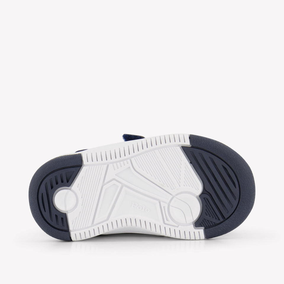 Ralph Lauren Masters Court Ii Jongens Sneakers In Wit