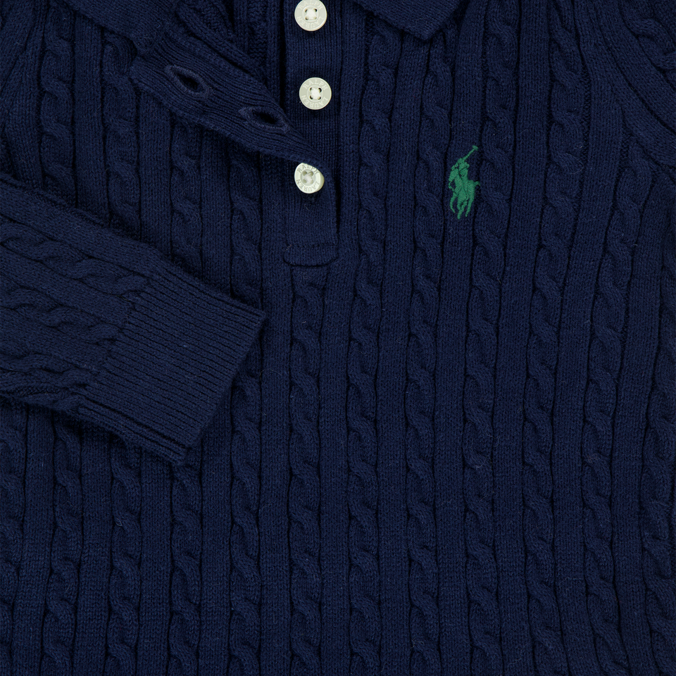 Ralph Lauren Baby Meisjes Jurk In Navy