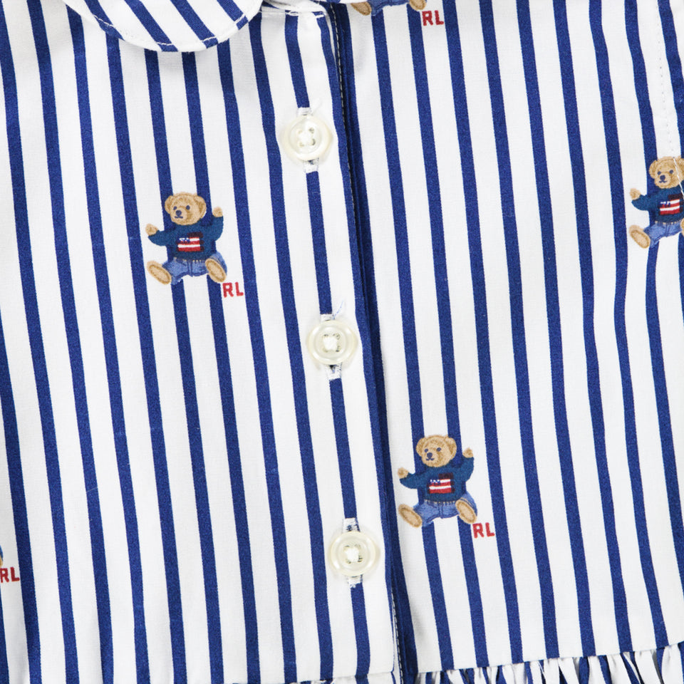 Ralph Lauren Baby Meisjes Jurk In Navy