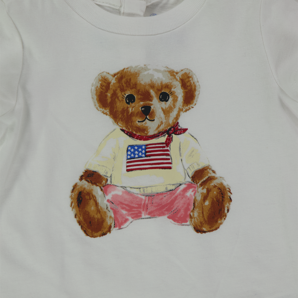 Ralph Lauren Baby Meisjes T-Shirt In Wit