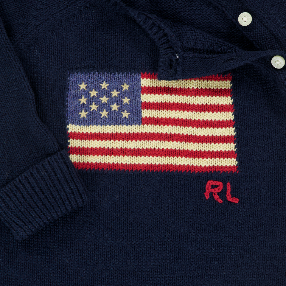 Ralph Lauren Baby Boys Playsuit  Navy