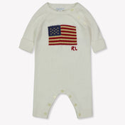 Ralph Lauren Baby Boys Playsuit  Offwhite