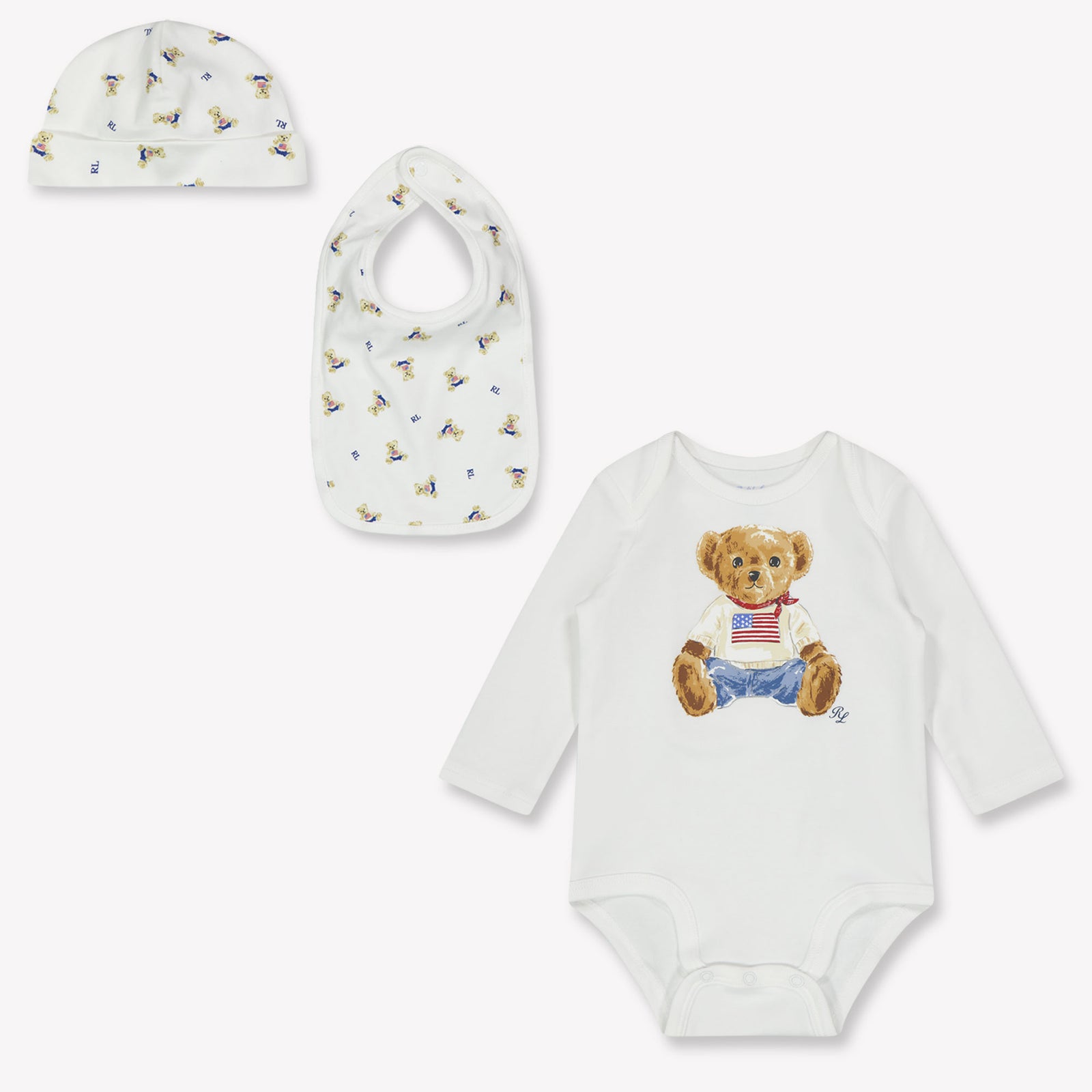 Ralph Lauren Baby Unisex Setje In Wit