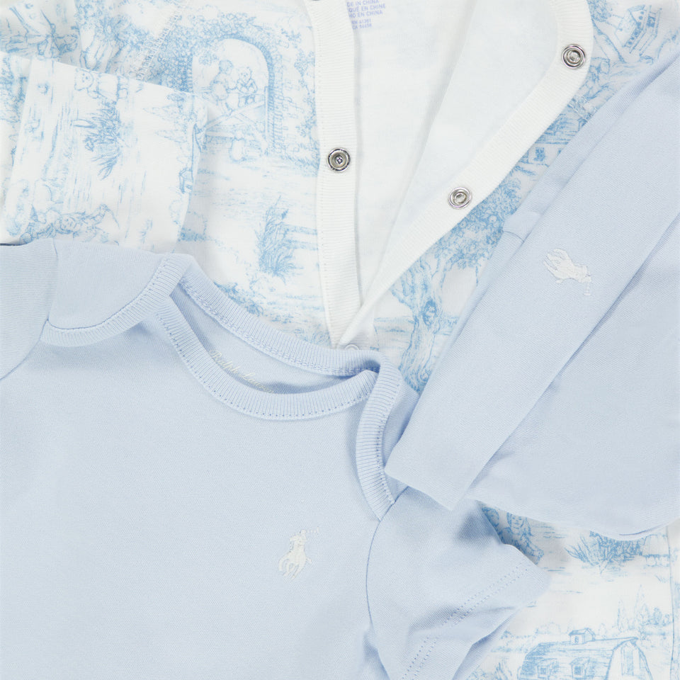 Ralph Lauren Baby Jongens Setje In Licht Blauw