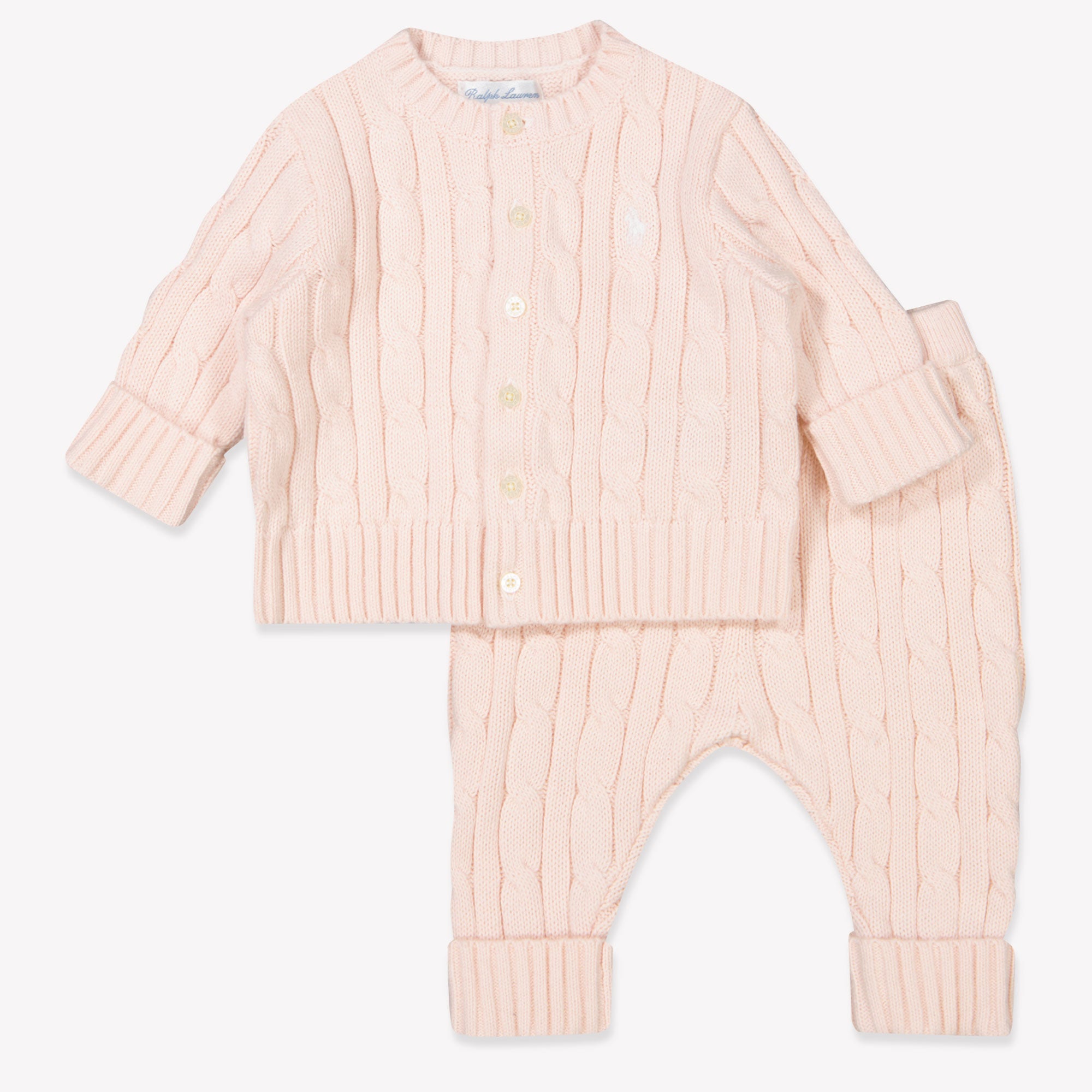 Ralph Lauren Baby Unisex Setje In Licht Roze