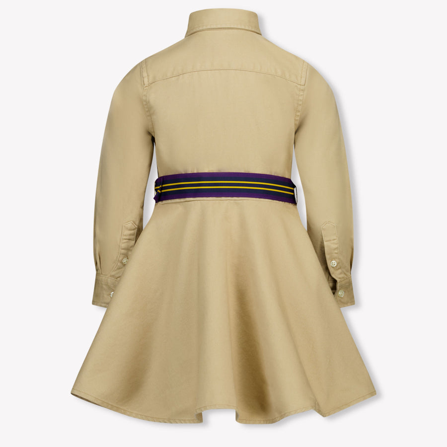 Ralph Lauren Kinder Meisjes Jurk In Khaki