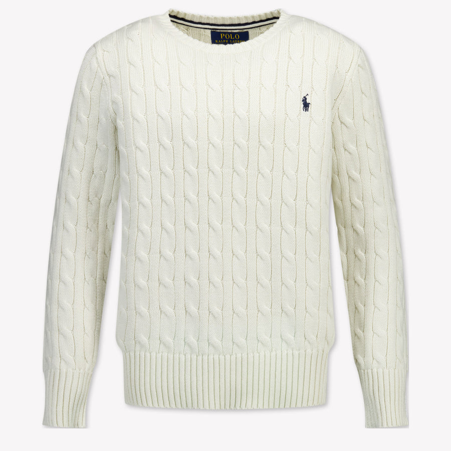 Ralph Lauren Kids Boys Sweater In OffWhite