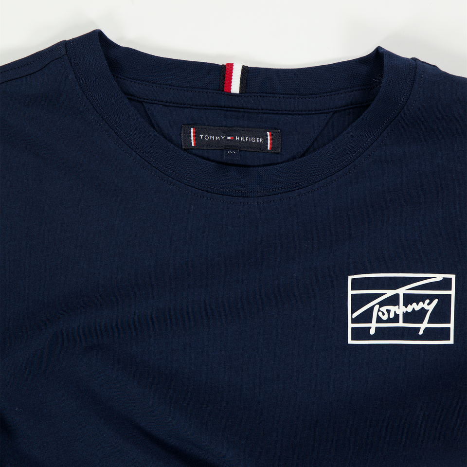 Tommy Hilfiger Kinder Jongens T-Shirt In Navy