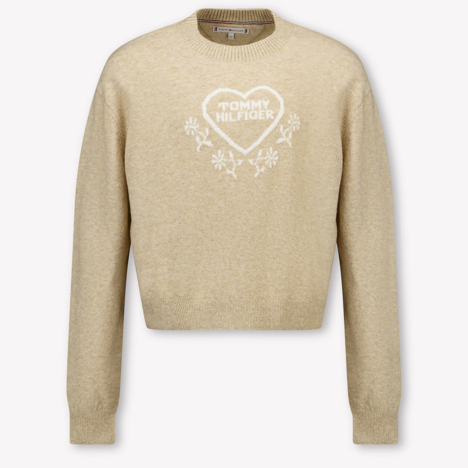 Tommy Hilfiger Kids Girls Sweater Beige