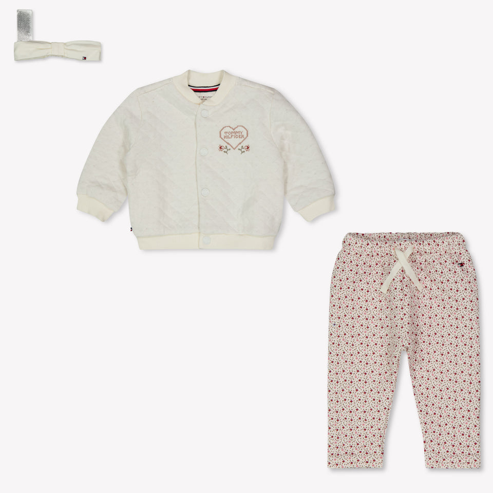 Tommy Hilfiger Baby Meisjes Setje In Off White