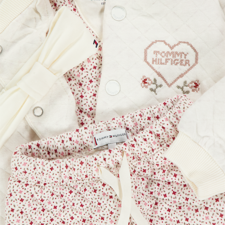 Tommy Hilfiger Baby Meisjes Setje In Off White