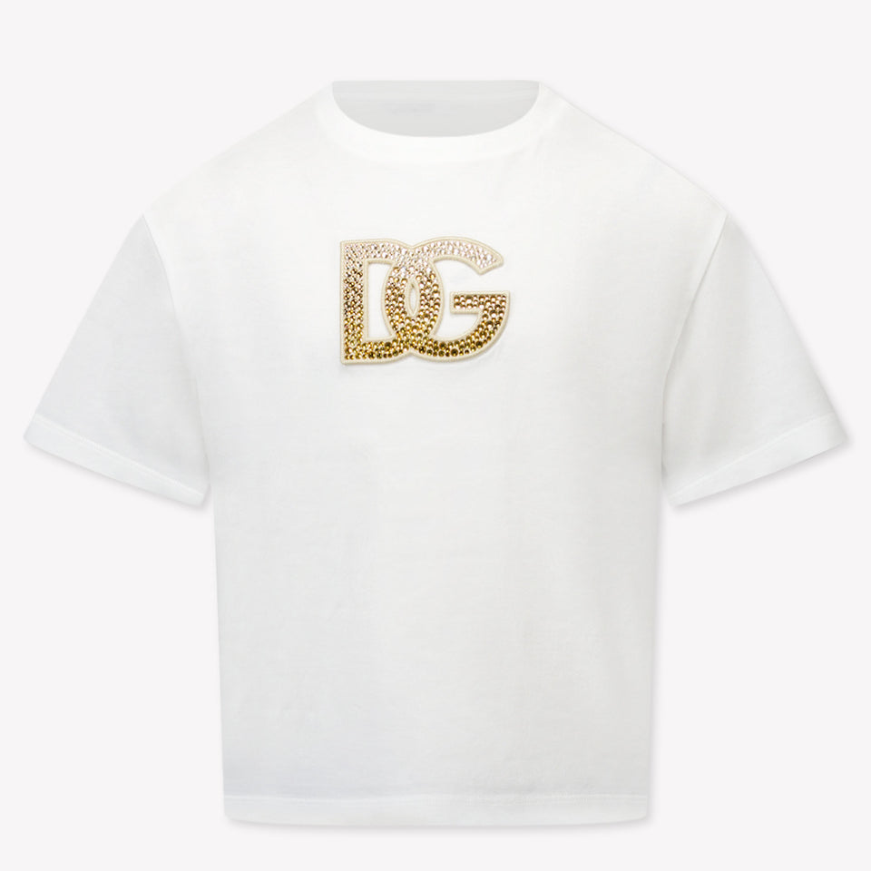 Dolce & Gabbana Kinder Meisjes T-Shirt In Wit