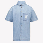 Dolce & Gabbana Kinder Jongens Blouse In Licht Blauw