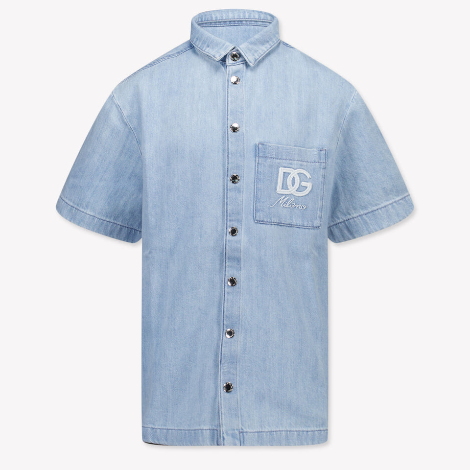 Dolce & Gabbana Kinder Jongens Blouse In Licht Blauw
