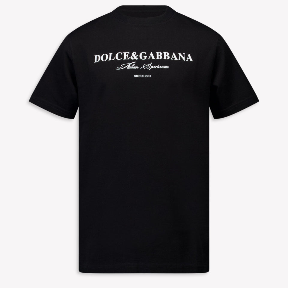 Dolce & Gabbana Kinder Jongens T-Shirt In Zwart