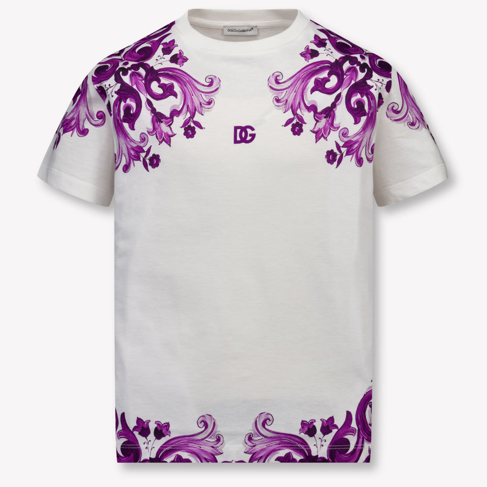 Dolce & Gabbana Kinder Meisjes T-Shirt In Wit