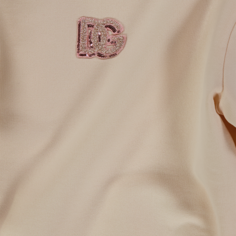 Dolce & Gabbana Kids Girls Sweater Light Pink