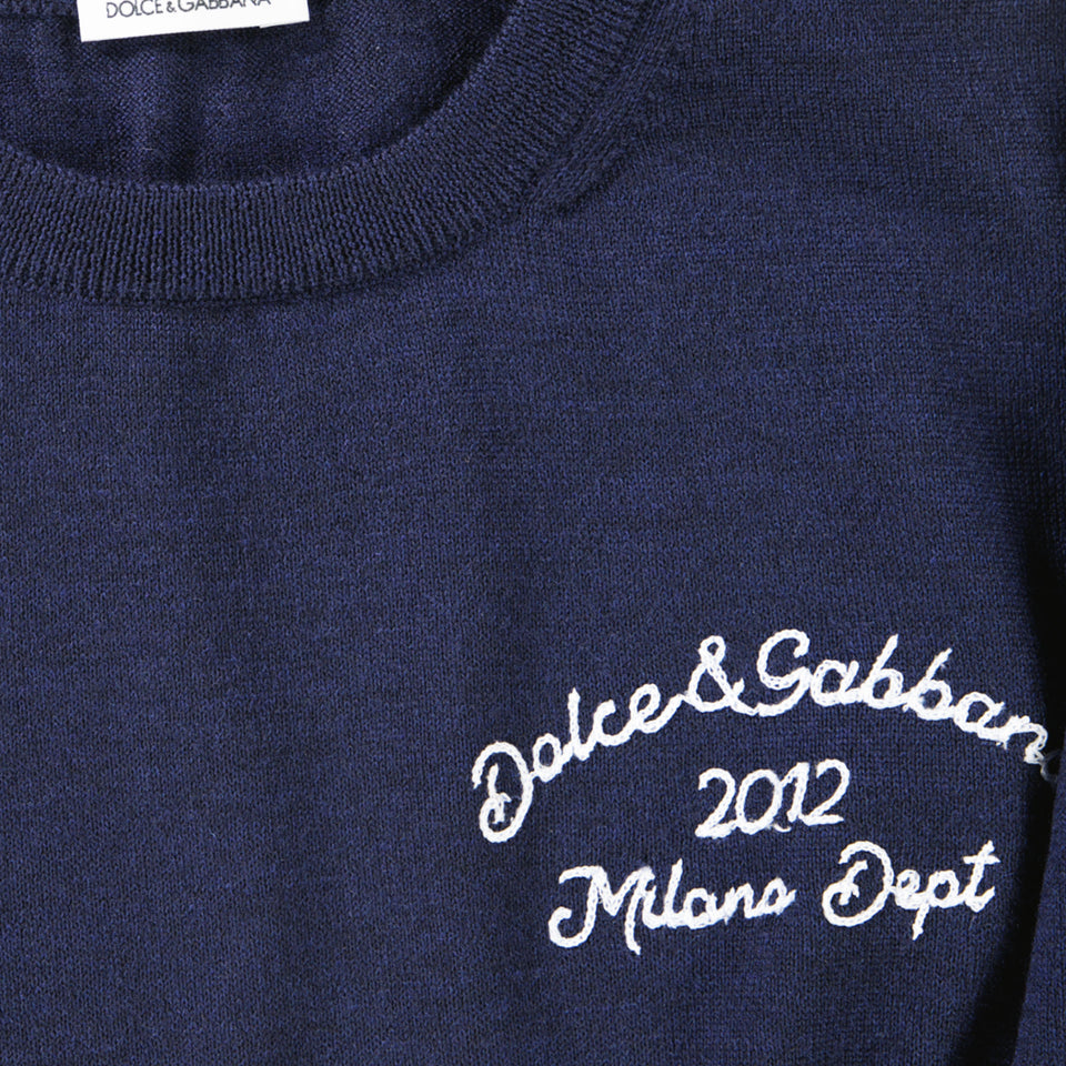 Dolce & Gabbana Kids Boys Sweater  Navy